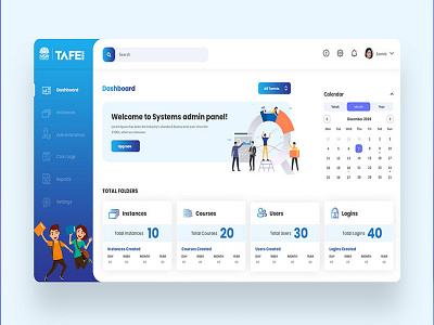 TAFE Dashboard UI Design For UAE Client animation branding design logo typography vector web