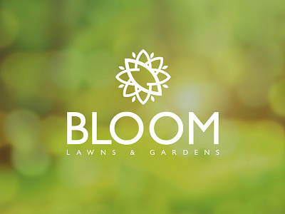 Bloom logo concept bloom garden gardener gardening green lawn lawns