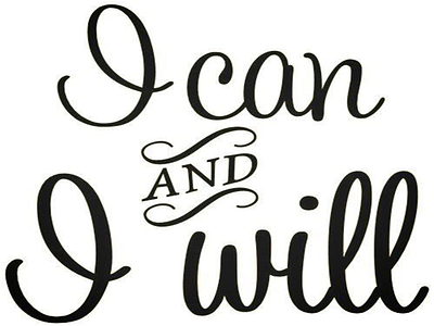 I can and I will logo design