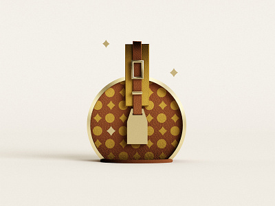 🧳 3d 3dillustration bag c4d geometric geometry illustration louis vuitton lugagge minimal travel vector