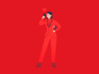 👠🍎📕 character character design colorful eva chen eva chen pose flat geometric geometry illustration minimal red vector woman