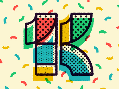 1K 🎉 1k confetti dots halftone instagram lettering party