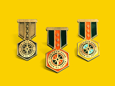 Merit Badge Pins award enamel enamel pin medal merit badge pin roam wander woods