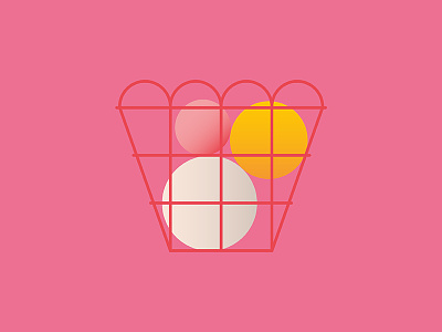 💕 ball basket circles geometric grid basket pink scandinavian design tidy toys