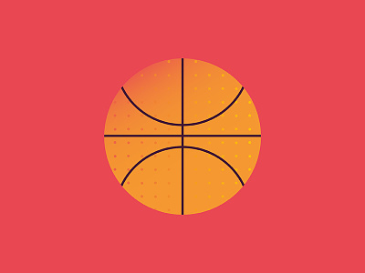 🏀 ball basket basketball dribbble game geometric scandinavian design sport