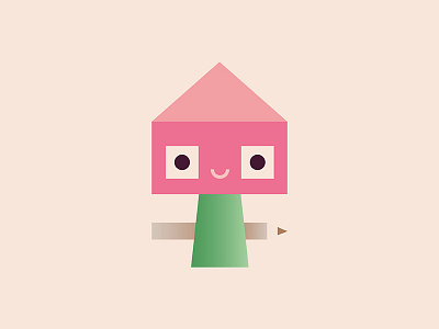 🏩 acnejr face geometric house pencil pencil holder pink play scandinavian design sweden tocabocaxacnejr toy