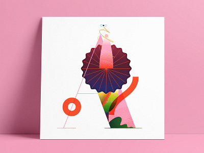 36 Days A • Amorphophallus Titanum 🌺 36days a 36daysoftype 36daysoftype05 amorphophallustitanum botanic botanicalillustration flower geometry pink plants