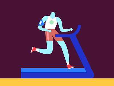 🏃‍♂️ character character design gym runner running running machine sport treadmill