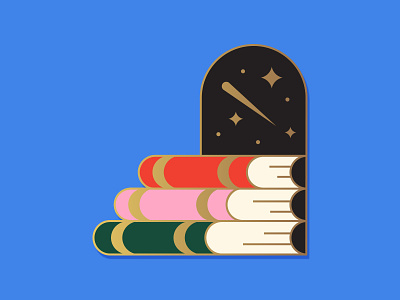 📚🔮 books caring colorful cosmos donation education enamelpin geometric geometry minimal school shooting star solidary stairs supportive