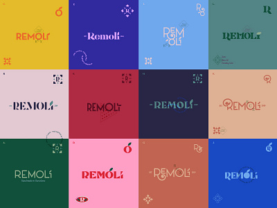 Logos "à gogo" branding color color palette colorful custom font geometric geometry identity lettering logo logos logotype mark minimal type typography