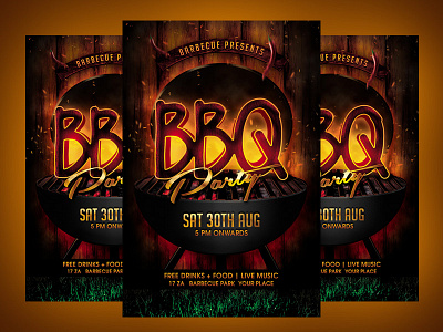 BBQ Party Flyer Template