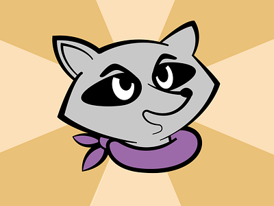Raccit Raccoon Character design digital art illustration logo