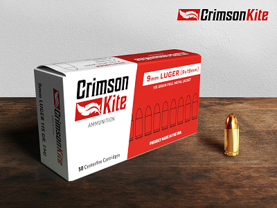 Crimson Kite Ammo Box branding design logo logo design packaging design