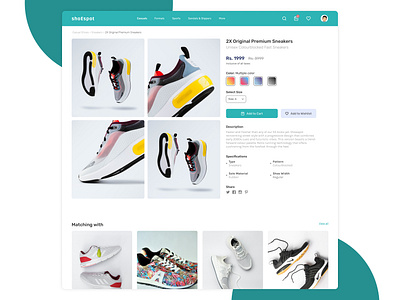 ShoeSpot Ecommerce Web UI ecommerce ui website