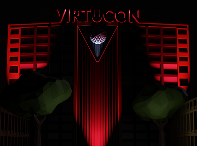Sinister Virtucon 3d blender3d halloween lighting design lowpoly modeling sinister spookyrunway visual art