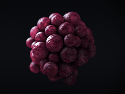 Berry abstract berry depth fibers fruit globes red shape specular spheres wet wine