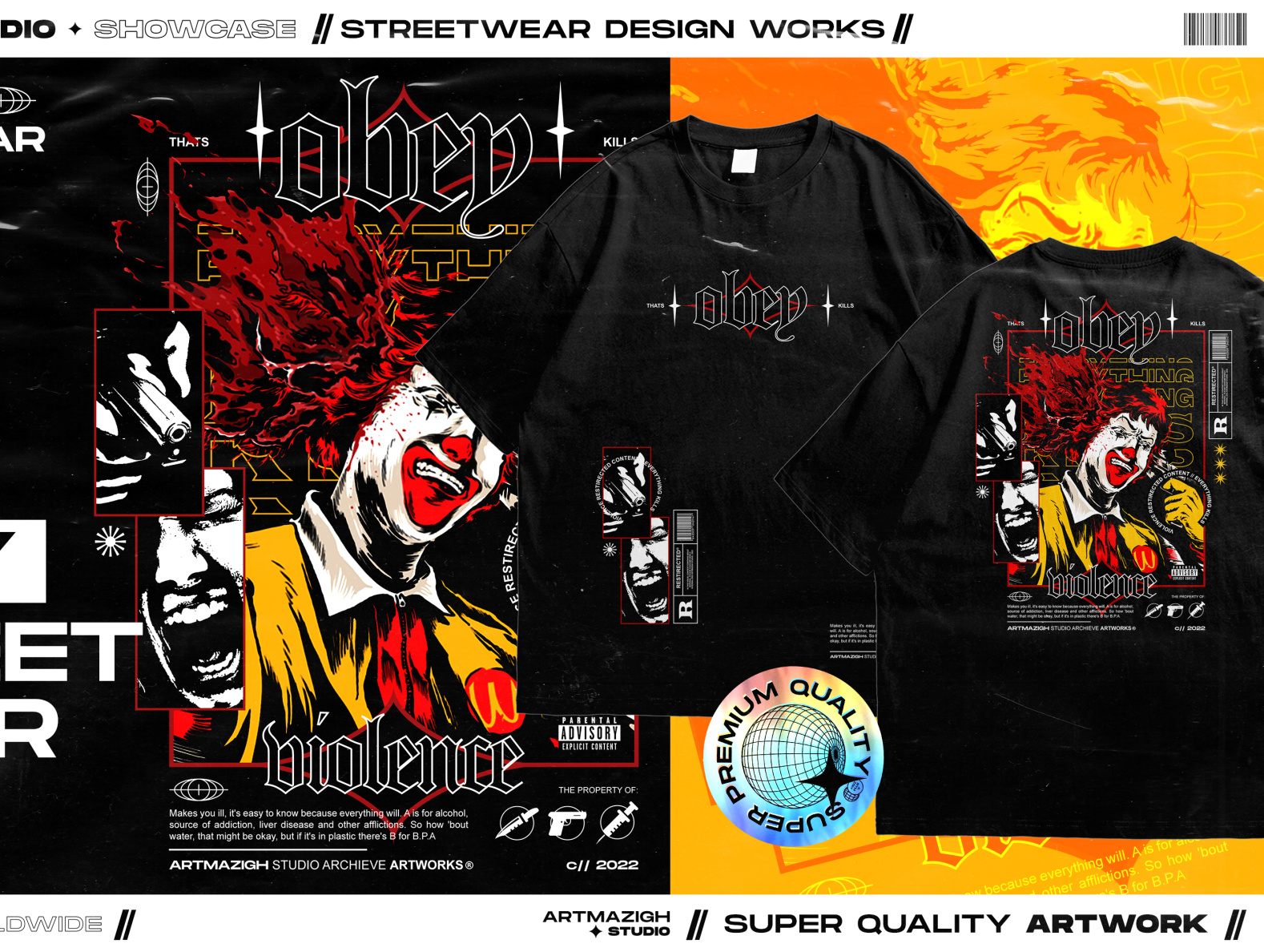streetwear design that is edgy and brutality by ARTMAZIGH on Dribbble
