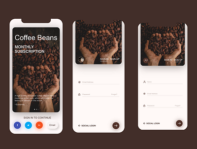 Coffee_beans app beans coffee concept design mobile mobile ui neomorphism trending ui ux