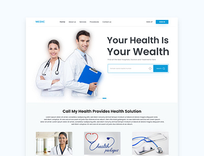 Medical website concept design doctor doctor app health app health care healthcare healthy medical medicine search bar solution solutions testimonial trendy uiux ux webdesign website white