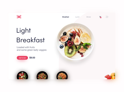 FOOD WEBSITE CONCEPT concept food neomorphism order ui ux webdesign website website design