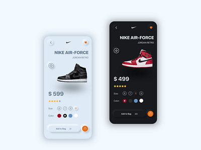 Nike app concept app branding concept design mobile mobile app design mobile ui neomorphism nike trending trendy ui ux