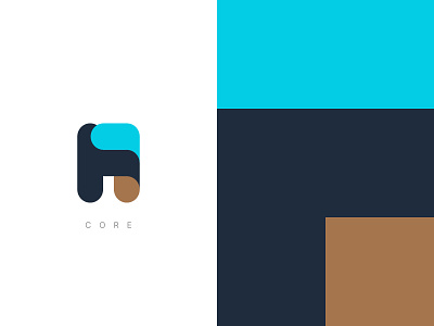 H1 core branding design digital logo vector