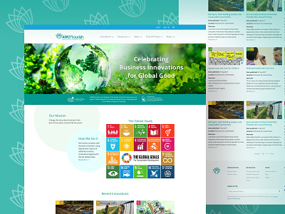 Aim2Flourish website case western education global sketch sustainability un united nations website