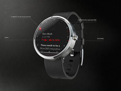 Moto 360 - Message interface smartwatch wearable