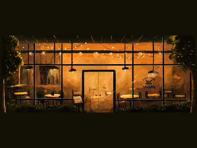 Web banner illustration for a restaurant