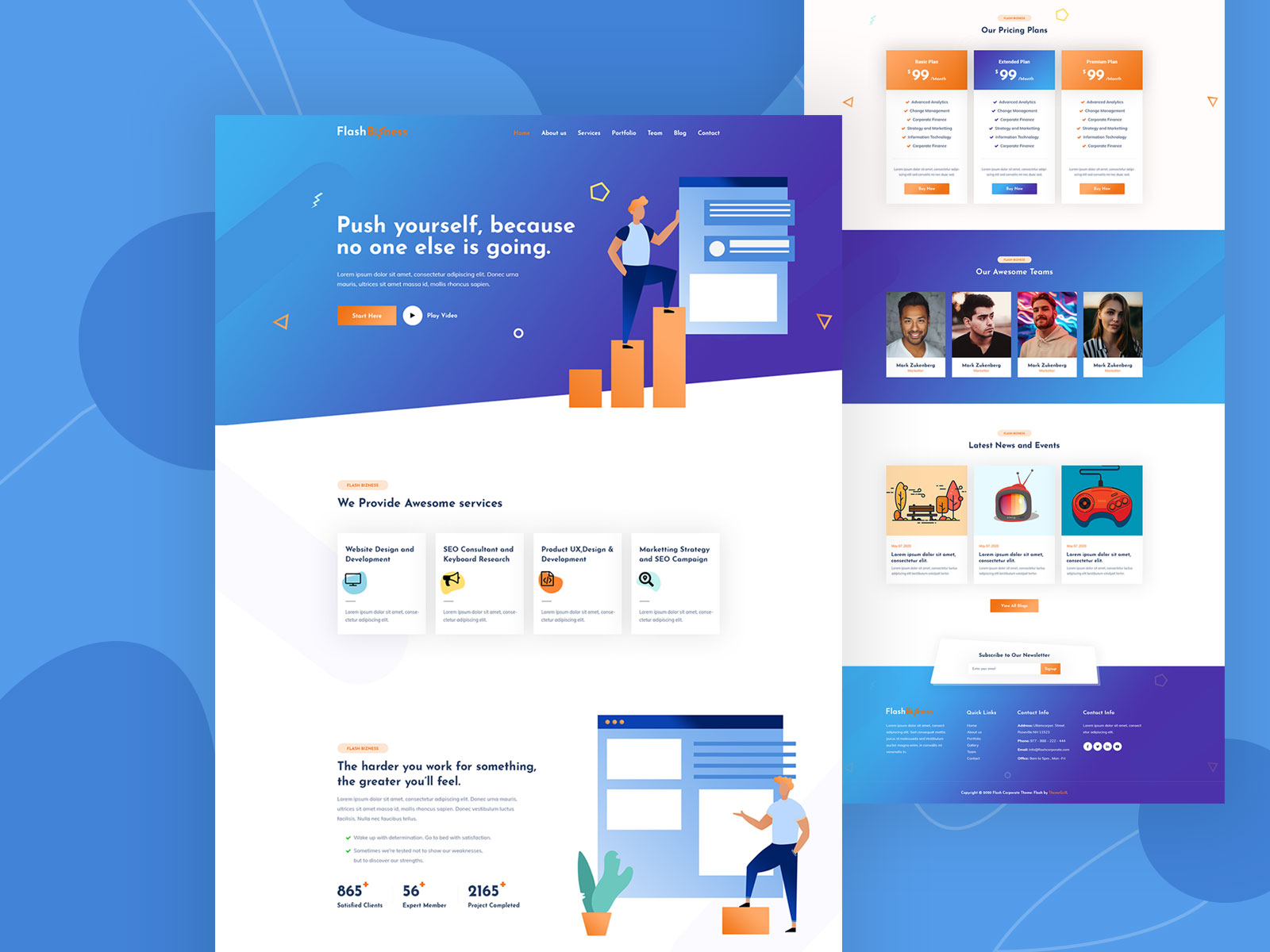 Flash Bizness - Corporate Business Template by Saurav Niroula on Dribbble