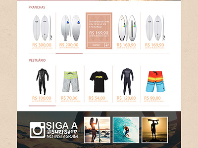 Surf Shop ecommerce layout shop surf