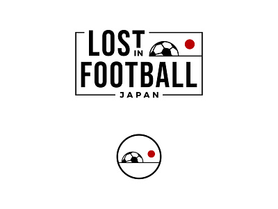 LOST IN FOOTBALL JAPAN design eye catching football graphic design icon japan logo design simple logo soccer traveling vector