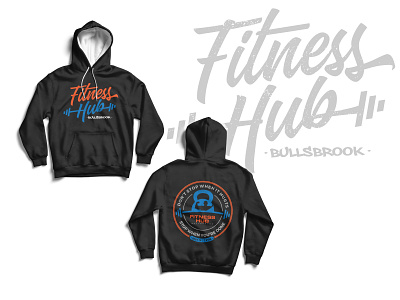 FITNESSHUB BULLSBROOK apparel design australia bullsbrook clothing design eye catching fitness graphic design gym hoodie vector