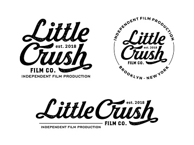 LITTLE CRUSH Film CO. brooklyn eye catching film graphic design hand lettering indie logo design movie new york typography vector