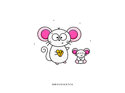 Mouse + cheese 🐭 🧀 affinity designer animal art baby animals character design cheese cute animal cute art cute illustration drawing challenge drawingart illustration illustrator kawaii mouse pink rat stamp stamp design stamping vector illustration