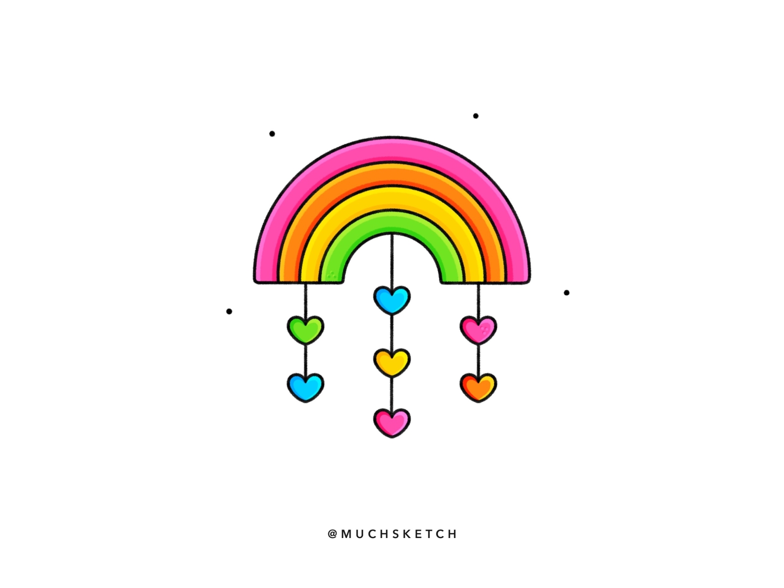 Drawing Cute Rainbow Clouds Commercial Elements PNG Images | PSD Free  Download - Pikbest