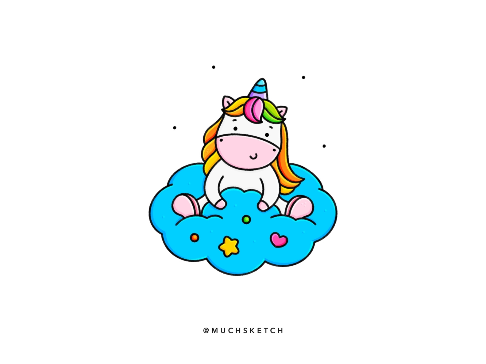 Unicorn love 🦄 by Gaia / @muchsketch on Dribbble