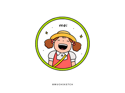 Mei 👧 animation art challenge bubbly cute character cute girl fan art fan artist fanart female character ghibli girl character girl illustration hat illustration illustrator mei my neighbor totoro procreate studio ghibli totoro