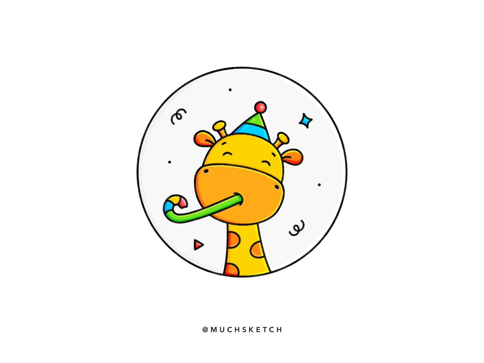 Party Giraffe By Gaia Muchsketch On Dribbble   E67198cb 2aae 4231 8134 F0f74b32d645 