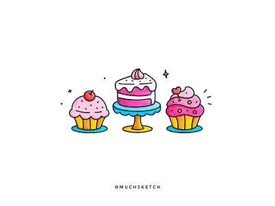 Cakes 🧁 affinity designer artwork birthday birthday cake birthday party cake cakes celebration cherry cupcake cute dessert food illustration illustration illustrator party procreate sweet treat vector