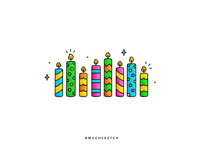 Candles 🕯 affinity designer birthday birthday party candle light candles celebration clean colorful cute drawing fancy graphic illustration illustrator light line art minimal procreate vector vectornator