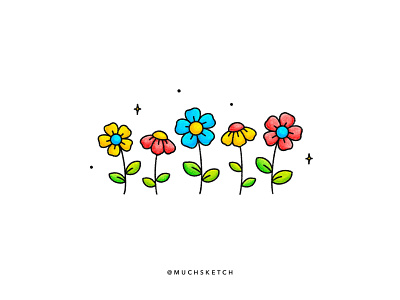 Flowers 🌺 affinity designer clean cute daisy design flat floral flower flower drawing flowers girly illustration illustrator leaves nature petals plant procreate sticker vector