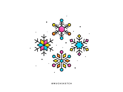 Snowflakes ❄️ affinity designer celebration christmas colorful december decoration festive frozen holiday illustration illustrator line art merch procreate snowflake snowflakes stationary stickers vector winter