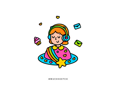 Mail girl 💌 character character art character design character drawing character illustration characterdesign color cupcake cute art drawing drawthisinyourstyle flat girl character illustration illustrator kawaii minimal pink sketch vector