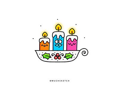 The candle family 🕯 candles cartoon cartoon character cartoon illustration character character art character design character illustration characterdesign christmas colorful drawing holly illustration illustrator lights procreate procreate app procreate art procreateapp