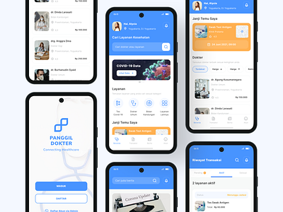 Panggil Dokter - Health Care UI Design appointment appointment booking clinic app design doctor app figma figma design health app hospital on demand app service ui ui design user interface ux design