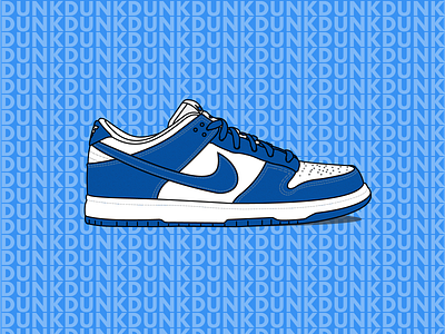 Nike SB Dunk low illustration adobe illustrator brazil design illustration kentucky line art nike nike dunk sneaker art sneaker illustration syracuse typography vector