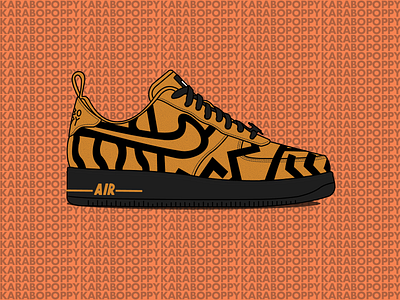 Karabo Poppy x Nike Air Force 1 illustration