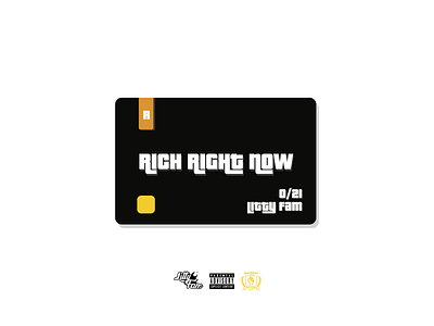 Rich Right Now single artwork adobe illustrator credit card design design grand theft auto gta illustration line art logo logo design music rap typography vector