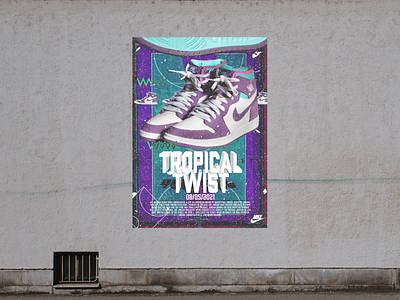 Air Jordan 1 Zoom CMFT "Daybreak Tropical Twist" poster design